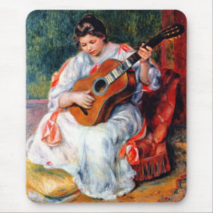 Kvinna som spelar gitarr av Pierre Renoir Musmatta