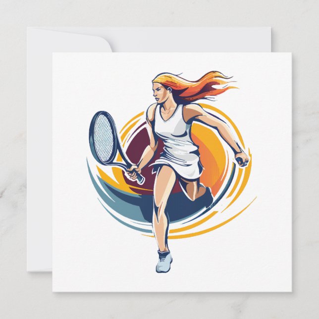 kvinna som spelar tennis (Framsida)