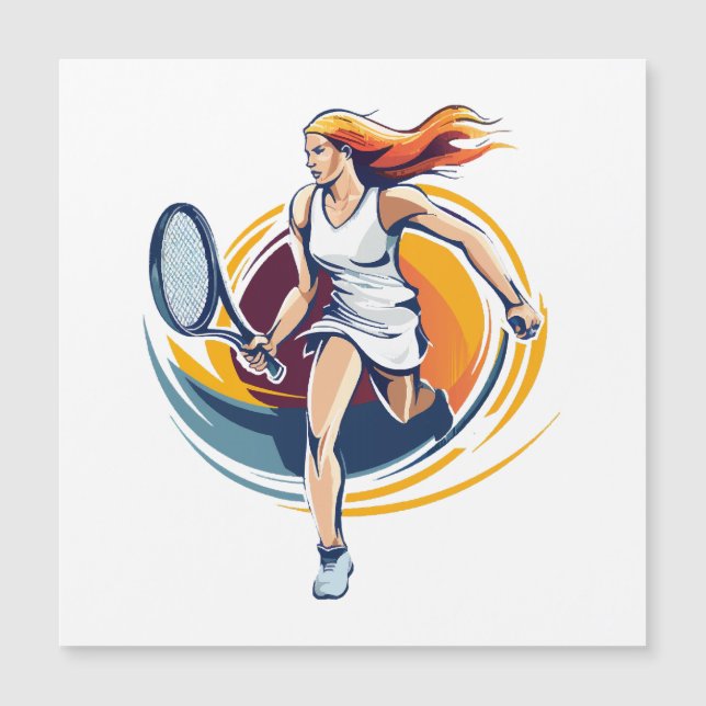 kvinna som spelar tennis (Framsida)
