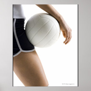 kvinna som spelar volleyboll poster