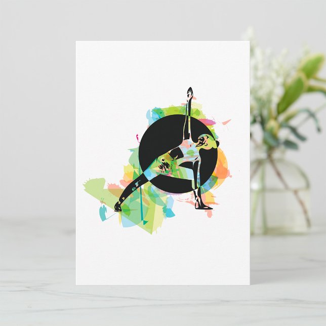 Kvinna som stretchar illustration inbjudningar (Skapare uppladdad)