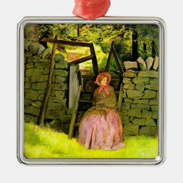 Kvinna som väntar (av John Everett Millais) Julgransprydnad Metall