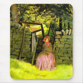 Kvinna som väntar (av John Everett Millais) Musmatta