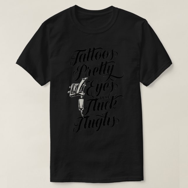 Kvinna Söt Öga och tjock lår I T Shirt (Design framsida)