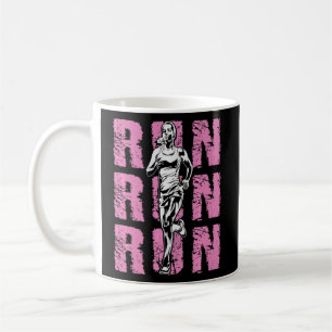 Kvinna Springa Triatlon Kaffemugg
