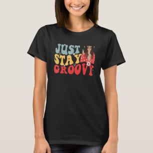 Kvinna stanna Groovy Fredstecken Sunglass T Shirt