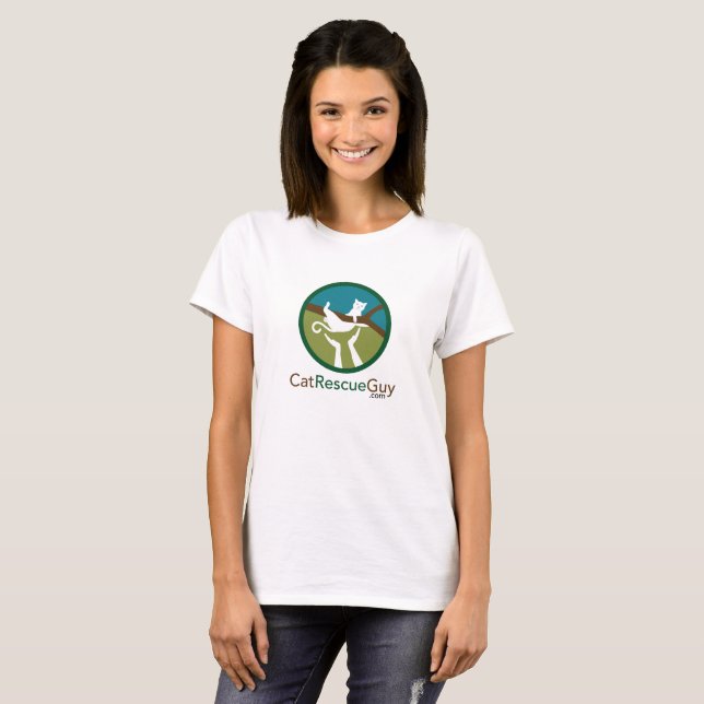 Kvinna stora logotyp t-shirt (Hel framsida)