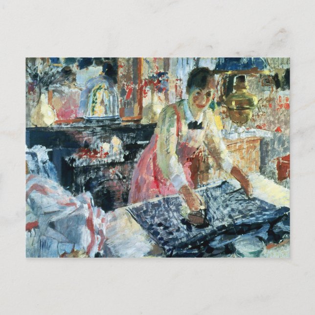 Kvinna Strykning, 1912 Vykort (Framsida)