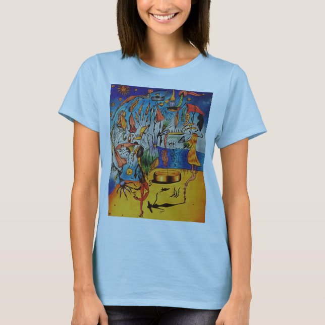 Kvinna surrealistiska utslagsplats tee (Framsida)
