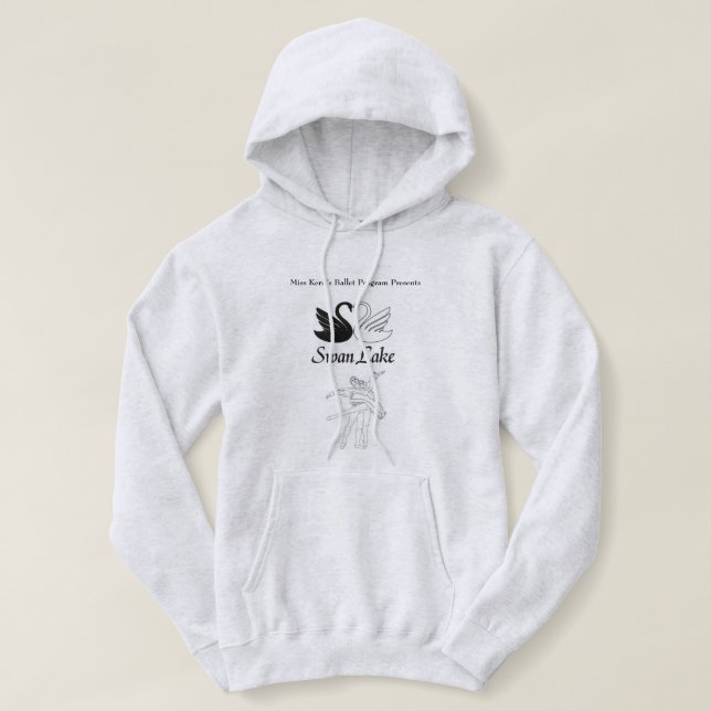 Kvinna svan Hoodie för sjö T-shirt (Design framsida)