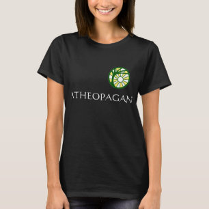 Kvinna svart "Atheopagan" utslagsplats med symbol T Shirt