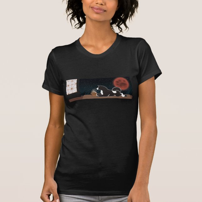 Kvinna svart FÖRDÄRVAR fullmåne närmast Tee Shirt (Framsida)