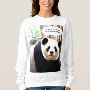 Kvinna Sweatshirts Shakespeare Quote Panda Bear T Shirt