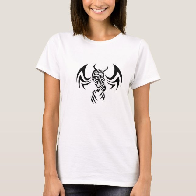 Kvinna T-shirt med stamhöna Uggla (Framsida)