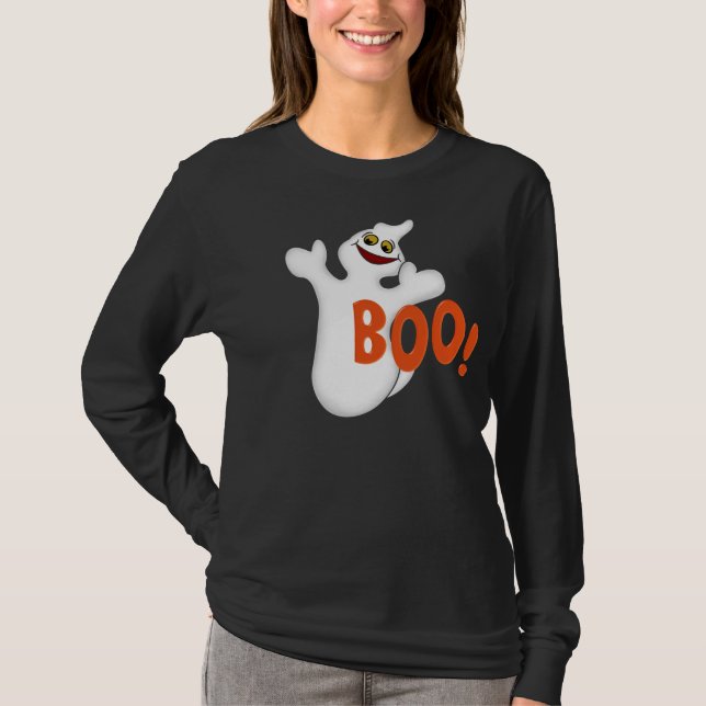 Kvinna T-tröja för Halloween långärmad Tee (Framsida)