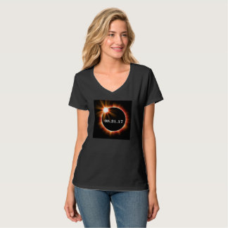 Kvinna T-tröja för Hanes Nano V-nacke förmörkelse Tee Shirt