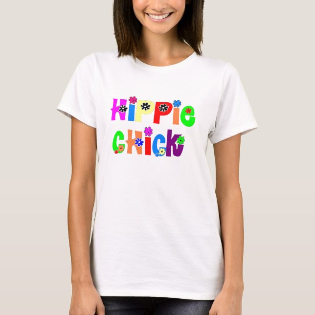 Kvinna T-tröja för Hippiechick Tee Shirt (Framsida)