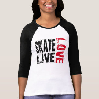 Kvinna T-tröja för kärlek för skridsko levande T-shirt