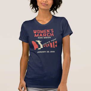 Kvinna T-tröja för marsSan Diego officiell T Shirt