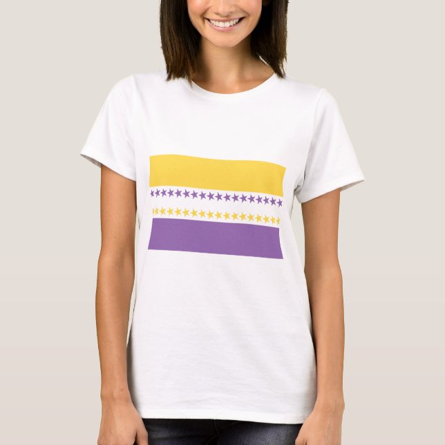 Kvinna T-tröja för rättigheterflagga Tee Shirt (Framsida)