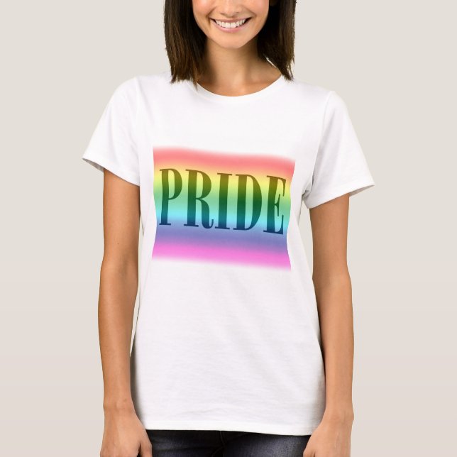 Kvinna T-tröja för regnbågepride T-shirt (Framsida)