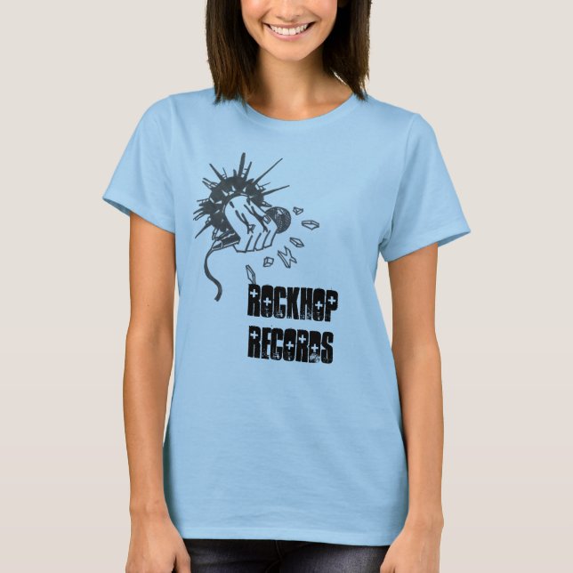 KVINNA T-TRÖJABLÅTT TEE SHIRT (Framsida)