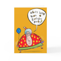 Kvinna talesman med Balloon och Birthday hat.