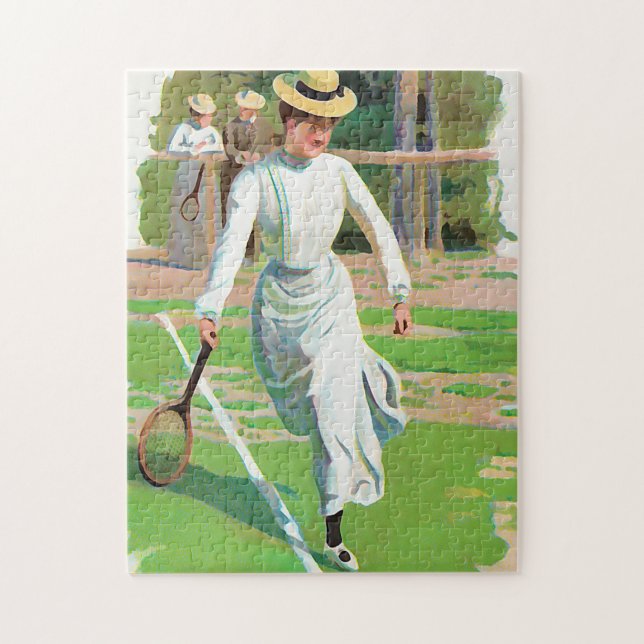 Kvinna tennis, circa 1900 pussel (Vertikal)
