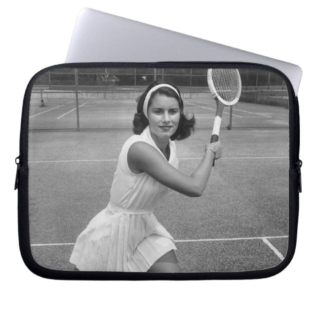 Kvinna tennis laptop sleeve (Framsidan)