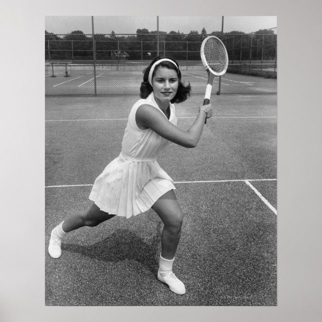 Kvinna tennis poster (Framsidan)