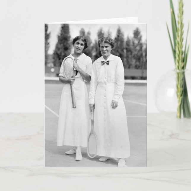 Kvinna tennismästare, 1913 kort (Framsida)