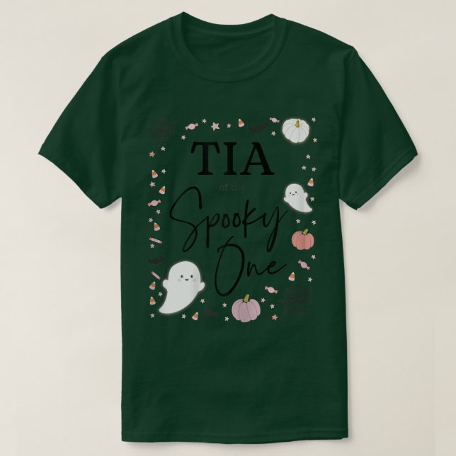 Kvinna Tia från "Spooky One Girl First Birthday P" T Shirt (Design framsida)