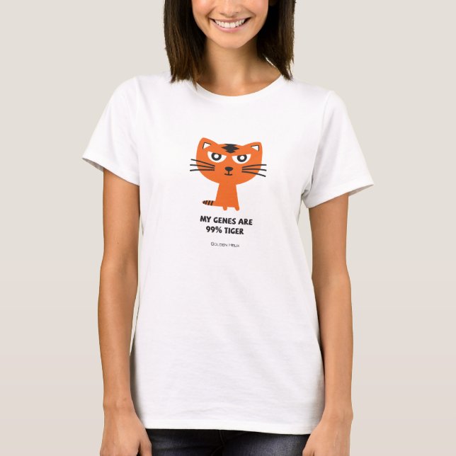 Kvinna tigerT-tröja T Shirt (Framsida)