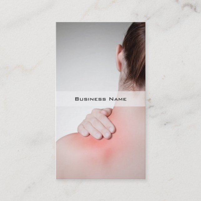 Kvinna tillbaka visitkortmall visitkort (Framsida)