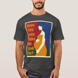 Kvinna Tittar Tjock Ironisk Gravid som påverkar Ma T Shirt