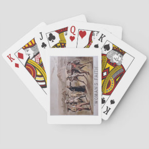 "Kvinna tro" (färglithoen) Casinokort