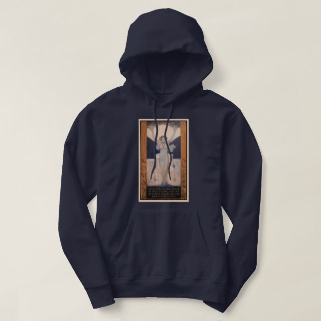 Kvinna tröja för Hoodie för rösträttkonstverk (Design framsida)