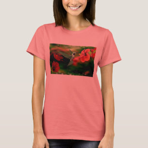 Kvinna tshirt för bellaringer med en hummingbird t-shirt