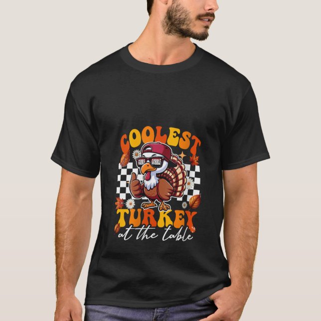 Kvinna Turkiet längst vid Bord Thanksgiving Bo T Shirt (Framsida)