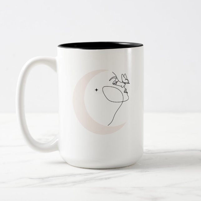 Kvinna Två-Tonad Mugg (Vänster)