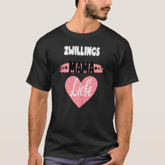 Kvinna Twillingar Morsa Twin Morsa Gravid Kärlek H T Shirt