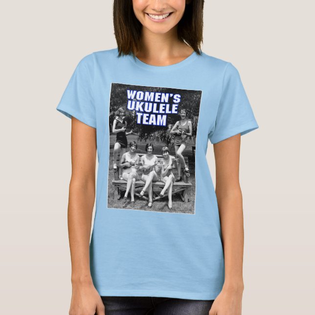 Kvinna Uke Team Dam Ringer T-Shirt (Framsida)