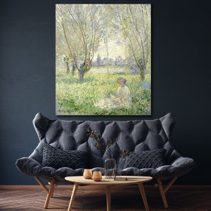 Kvinna under Willows, Monet 1880 Canvastryck