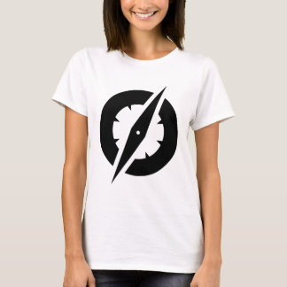 Kvinna utslagsplats för GlobalGen kompass (vit) T-shirt