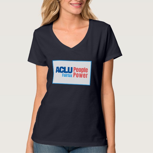 Kvinna V-Nacke - ACLU PeoplePower Fairfax T Shirt (Framsida)