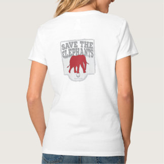 Kvinna V-nacke spara elefanterna Tee Shirt