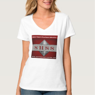 Kvinna V - skjorta för nacke T T-shirt