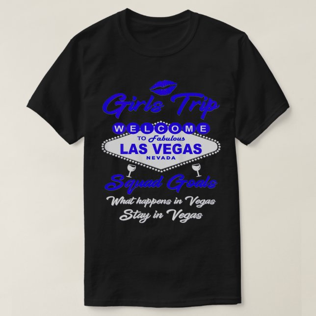 Kvinna vad som händer i Vegas, Stays in Vegas Girl T Shirt (Design framsida)