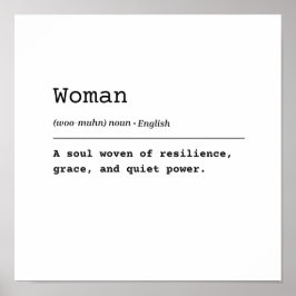 Kvinna - Vävnad med hållfasthet Poster