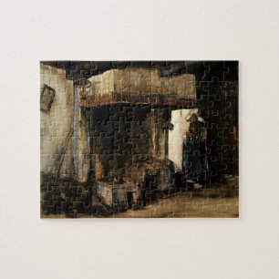 Kvinna vid en härd av Vincent van Gogh Pussel